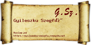 Gyileszku Szegfű névjegykártya